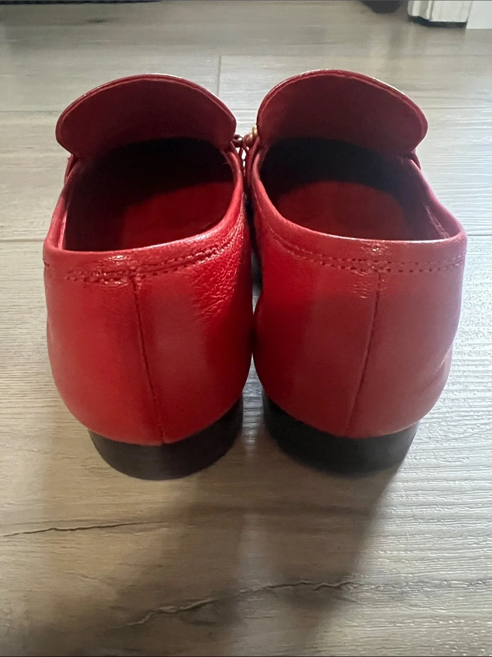 Tory Burch Red Leather Men's Bit Loafers